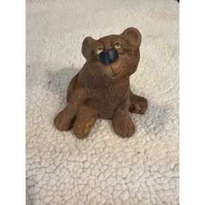 Frumps D&D Studios Resin Bear Figurine Brown Grumpy Whimsical Made in USA 3.5in